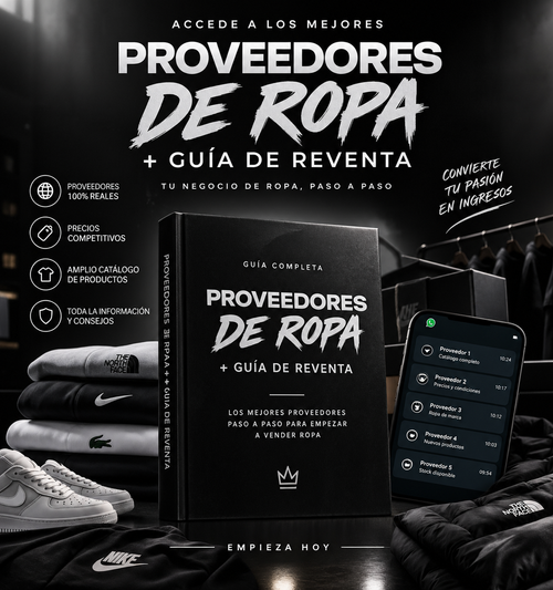 PACK PROVEEDORES ROPA + GUÍA DE REVENTA DE REGALO👕🎁